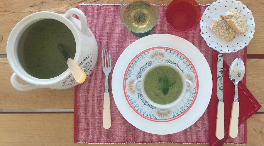 Crema de calabacín a la menta